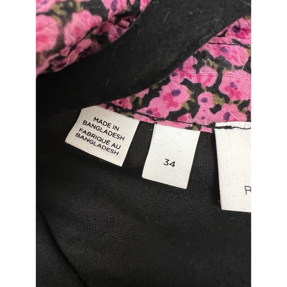 SELECTED FEMME Pink Floral Ruffles Boho Luxury Scandinavian 34 US 6 Eco Friendly - Picture 12 of 16